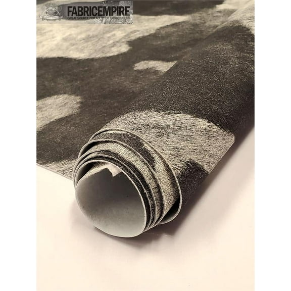 Vinyl Upholstery Embossed Texture Fabric Horse Charcoal Gray Fake Leather / 54" Wide / Sold By The Yard