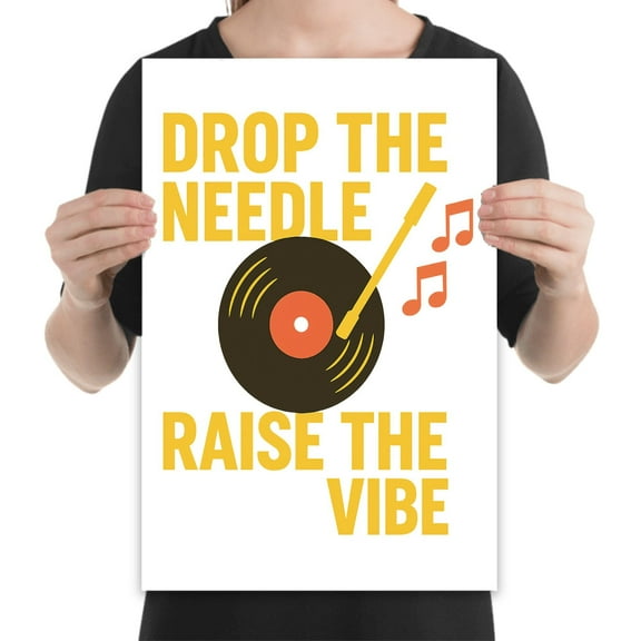 Vinyl Vibe Poster, Retro Music Decor for DJs, Wall Art