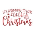 thumbnail image 1 of Vinyl Wall Art Decal - It's Beginning To Look Like Christmas - 15" x 25" - Trendy Inspirational Cute Holiday Season Quote Sticker For Living Room Entry Way Door Window Office Coffee Shop Decor, 1 of 4
