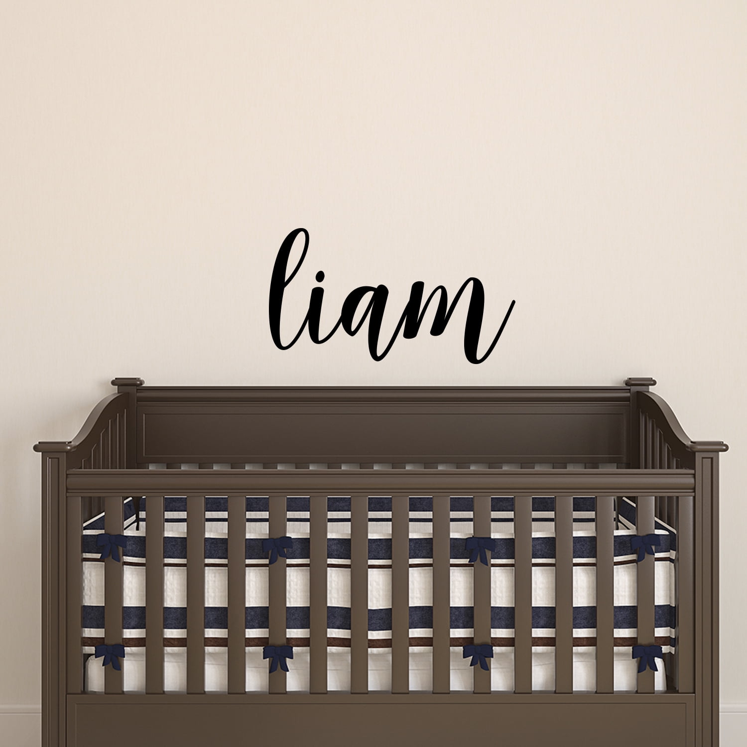 Vinyl Wall Art Decal Boys Custom Name ’Liam’ Custom Text Name 12" x 25" Little Boys Bedroom
