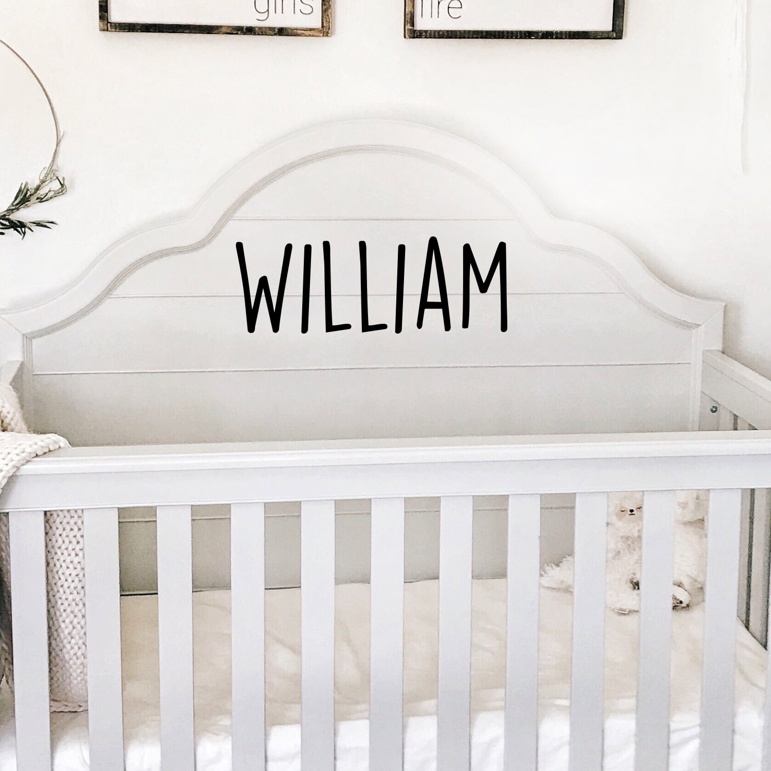 Vinyl Wall Art Decal Boys Custom Name ’William’ Custom Text Name 12" x 34" Little Boys