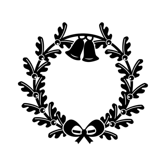 Vinyl Wall Art Decal - Christmas Crown - 22" x 24" - Holiday Season Trendy Seasonal Sticker For Home School Classroom Living Room Work Office Classroom Door Coffee Shop Store Window Decor