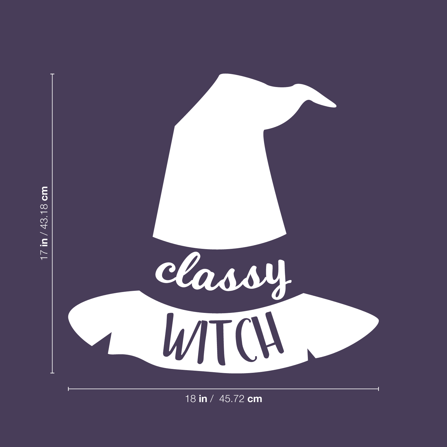 Vinyl Wall Art Decal Classy Witch 17" x 18" Trendy Halloween
