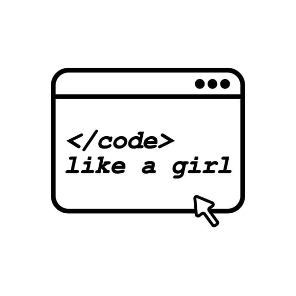 Vinyl Wall Art Decal - Code Like A Girl - 10" x 12" - Modern Motivational Quote Sticker For Woman Home School Office Engineering University Classroom Decor