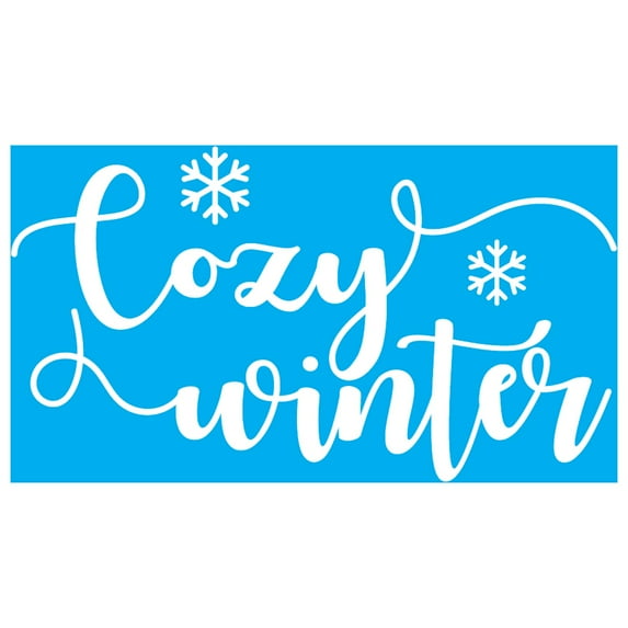 Vinyl Wall Art Decal - Cozy Winter - 17" x 30" - Trendy Christmas Winter Quote For Home Living Room Front Door Coffee Shop Store Seasonal Decoration Sticker