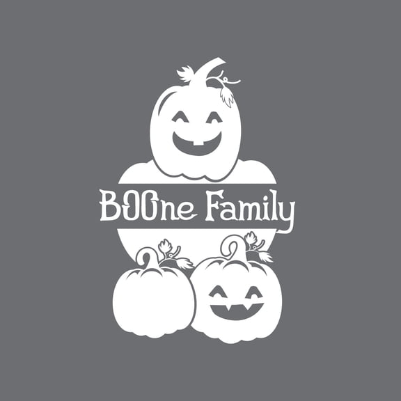 Vinyl Wall Art Decal - Custom Halloween Family Last Name - 20" x 14" - Funny Trendy Lovely Pumpkin Design Sticker For Home Family Room Living Room Windows Doors Coffee Shop Spooky Decor
