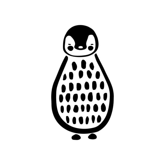 Vinyl Wall Art Decal - Cute Penguin - 24" x 13" - Trendy Inspirational Animal Design Sticker For Children Bedroom Home Baby Nursery Daycare Kids Room Decor