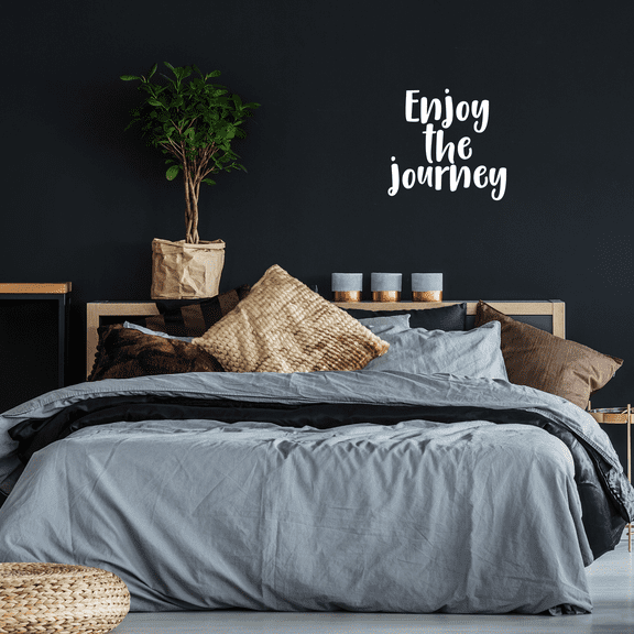 Vinyl Wall Art Decal - Enjoy The Journey - 17" x 18" - Modern Inspirational Quote Positive Sticker For Home Bedroom Kids Room Playroom Work Office Coffee Shop Decor