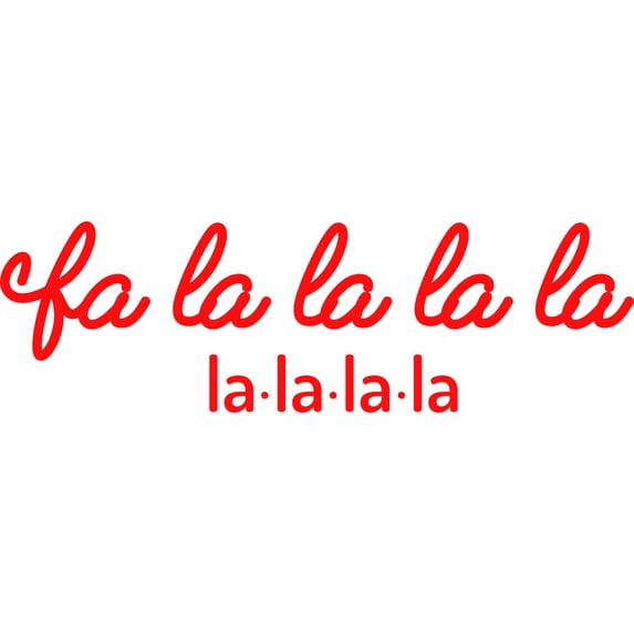 Vinyl Wall Art Decal - FA La La La La La La La La - 10" x 33" - Christmas Holiday Seasonal Decoration Sticker - Indoor Outdoor Home Office Wall Door Window Bedroom Luggage Decals (10" x 33", Black)