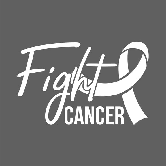 Vinyl Wall Art Decal - Fight Cancer - 17" x 26" - Pink Ribbon Icon Breast Cancer Awareness Month Quote Sticker For Women Strength Hope Woman Home Bedroom Living Room Office Store Decor