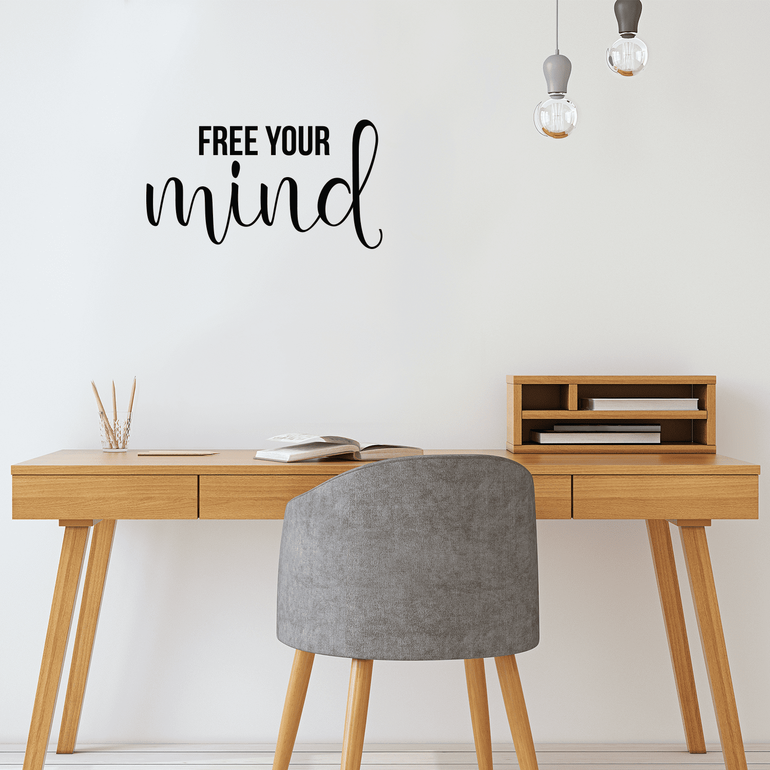 Vinyl Wall Art Decal Free Your Mind 12" x 22" Modern