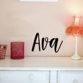 thumbnail image 1 of Vinyl Wall Art Decal Girls Custom Name - ’AVA’ Custom Text Name - 12" x 23" - Girls Bedroom Vinyl Wall Decals - Cute Wall Art Decals for Baby Girl Nursery Room Decor (12" x 23"; Black Cursive), 1 of 5