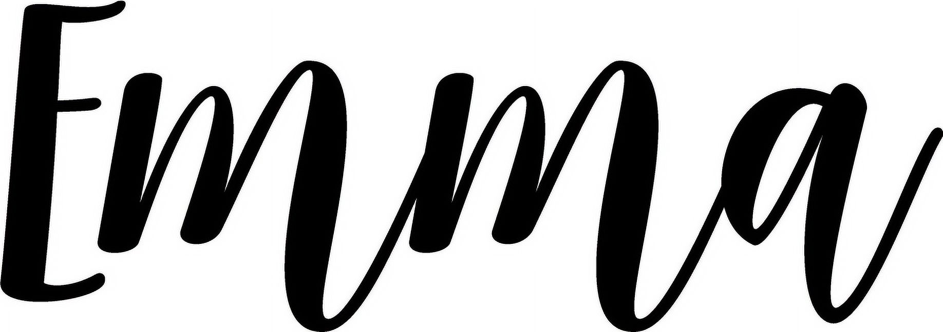 Emma In Cursive Vinyl Wall Art Decal Girls Custom Name - ’Emma’ Custom Text Name - 12 ...