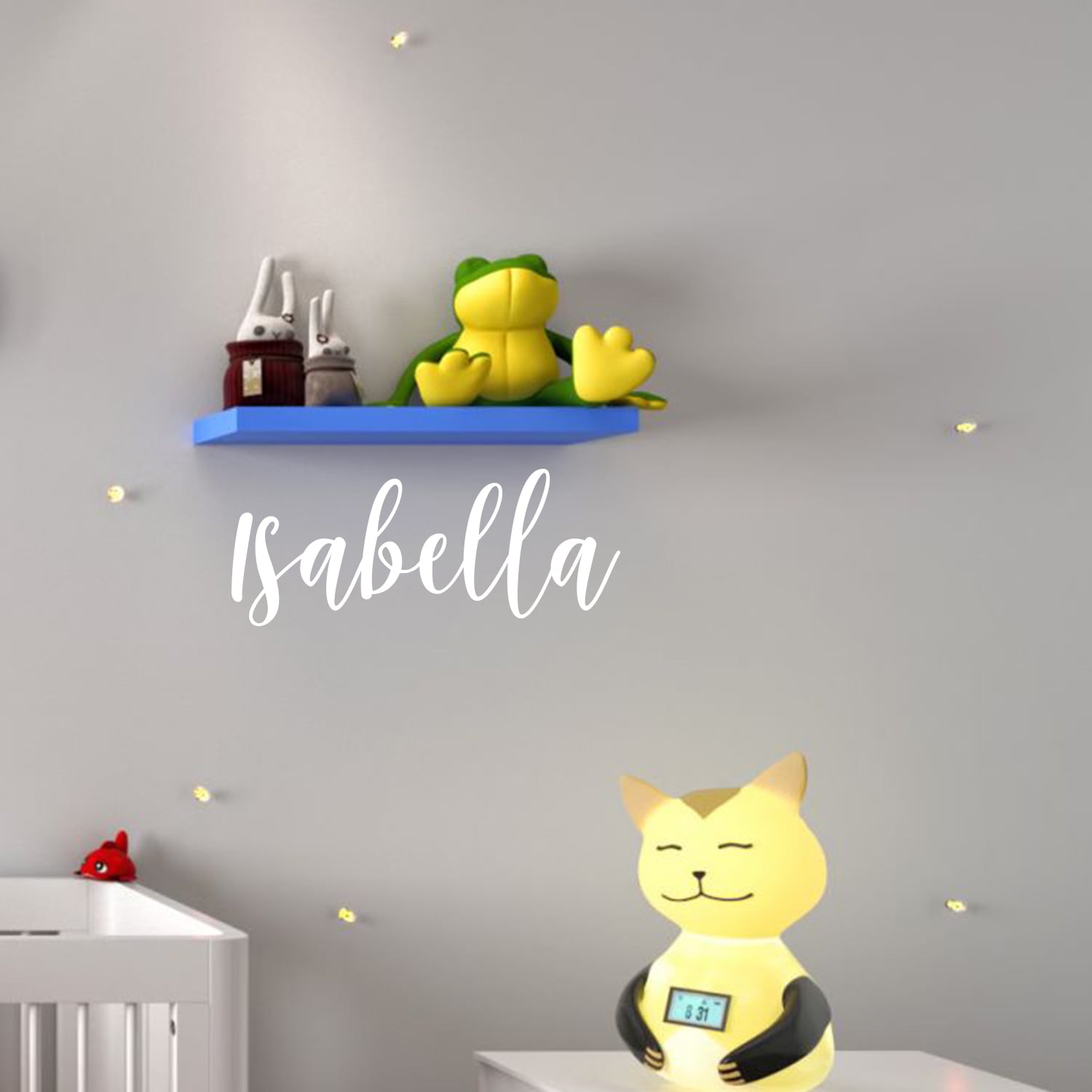 Vinyl Wall Art Decal Girls Custom Name ’Isabella’ Custom Text Name 12" x 30" Girls Bedroom