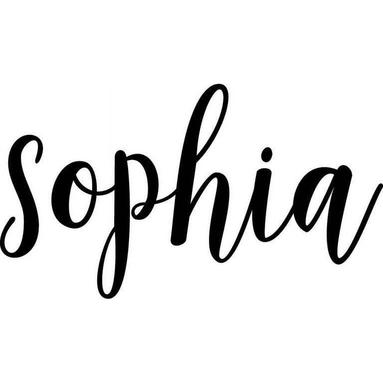 Vinyl Wall Art Decal Girls Custom Name - ‘Sophia’ Custom Text Name