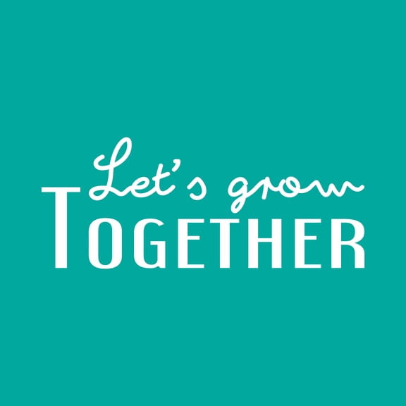 Vinyl Wall Art Decal - Let's Grow Together - 10" x 25" - Modern Fun Positive Classroom Quote Sticker For Home Kids Room Living Room Playroom School Library Educational Decor