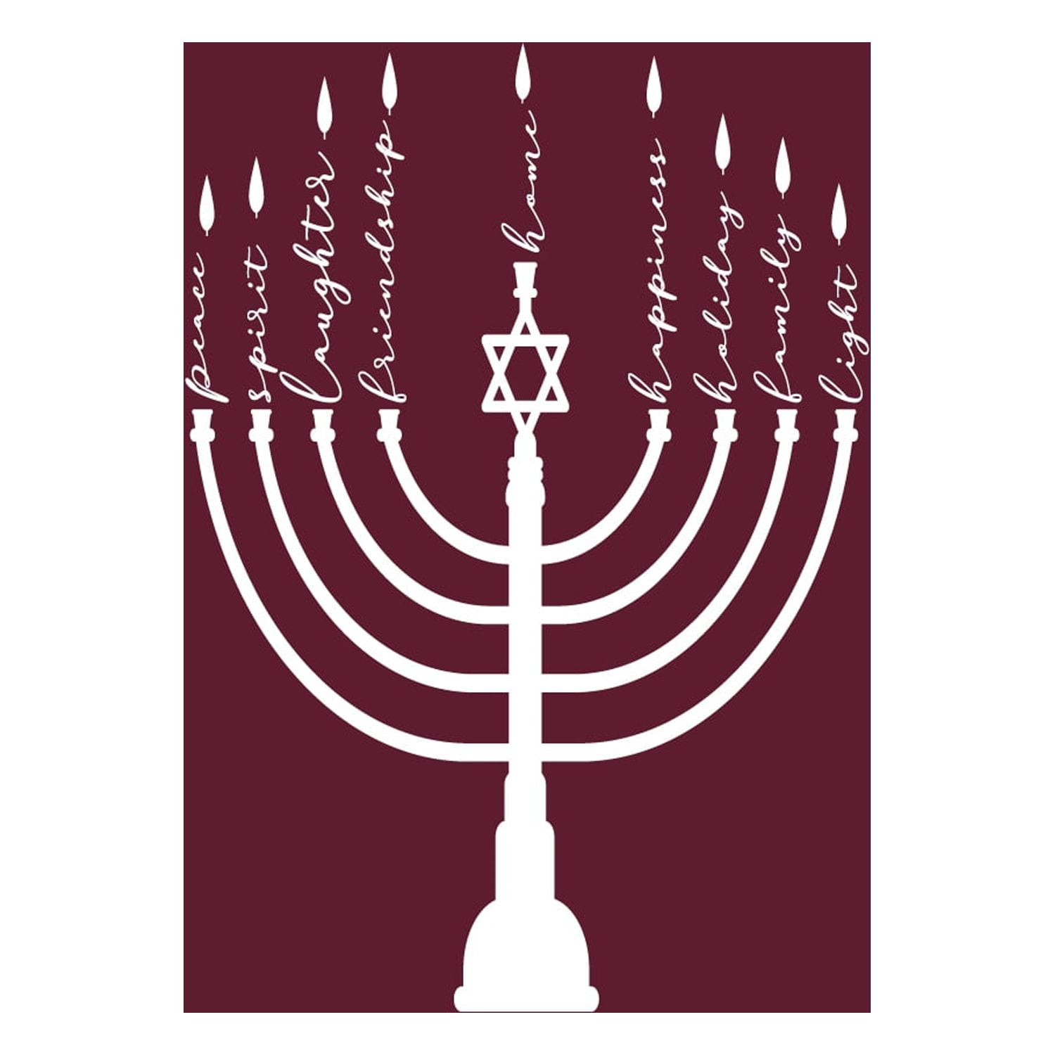 Vinyl Wall Art Decal Hanukkiah Meaning 17" x 12" Modern Lovely