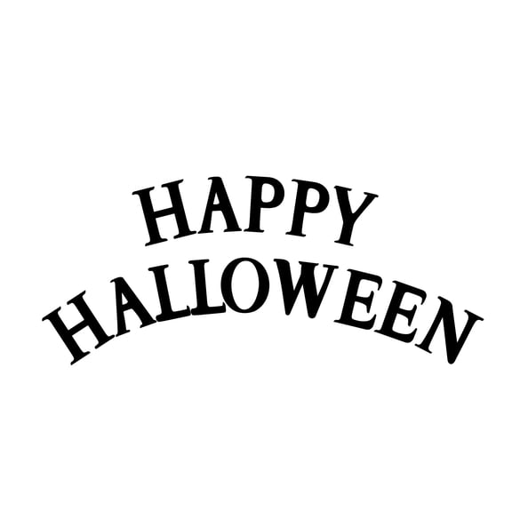 Vinyl Wall Art Decal - Happy Halloween - 19" x 40" - Fun Seasonal Greeting Letters Decoration Sticker - Kids Teens Adults Indoor Outdoor Wall Door Window Living Room Office Decor