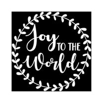 Vinyl Wall Art Decal - Joy To The World - 17" x 17" - Fun Trendy Christmas Winter Season Quote For Home Living Room Playroom Office Work Coffee Shop Restaurant Decoration Sticker