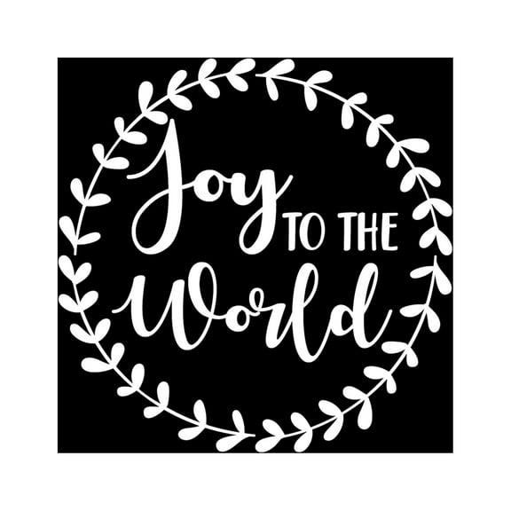 Vinyl Wall Art Decal - Joy To The World - 17" x 17" - Fun Trendy Christmas Winter Season Quote For Home Living Room Playroom Office Work Coffee Shop Restaurant Decoration Sticker