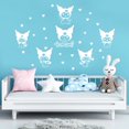 thumbnail image 1 of Vinyl Wall Art Decal - Kuromi - 7" x 9" Each - Trendy Cool Fun Anime Inspiring Design Sticker for Home Kids Room Playground Gaming Room Playroom Comics Storefront Decor (White), 1 of 5