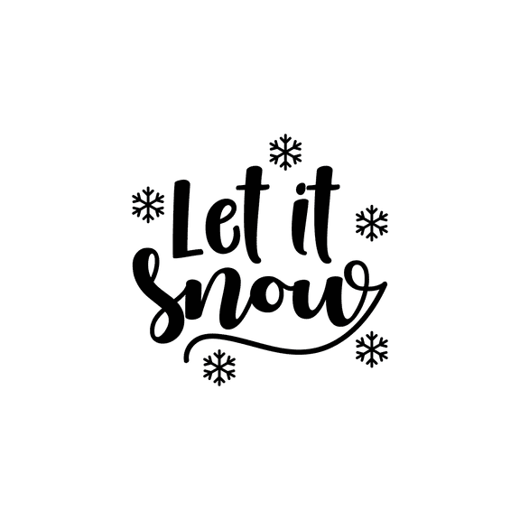 Vinyl Wall Art Decal - Let It Snow - 17" x 17" - Cute Christmas Winter Quote For Home Living Room Front Door Coffee Shop Store Seasonal Decoration Sticker