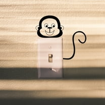 Vinyl Wall Art Decal - Little Monkey - 4" x 4.6" - Cute Animal Decor for Light Switch Window Mirror Luggage Car Bumper Laptop Computer Peel and Stick Skin Sticker Designs