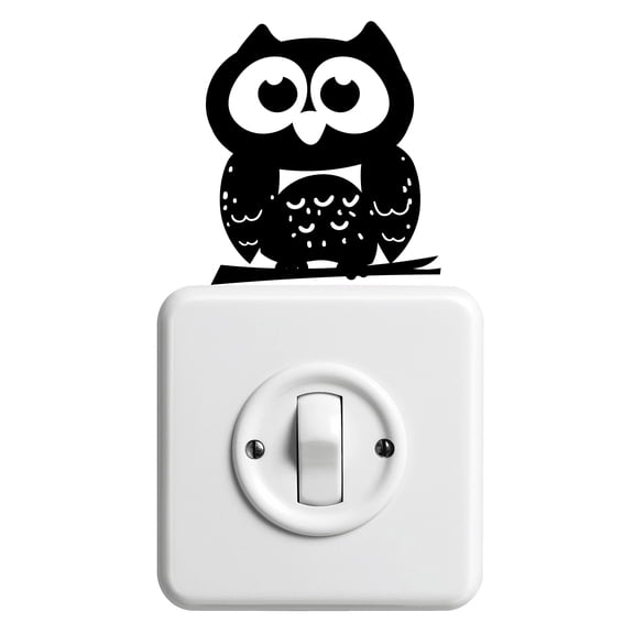 Vinyl Wall Art Decal - Little Owl - 4" x 3.5" - Cute Animal Decor for Light Switch Window Mirror Luggage Car Bumper Laptop Computer Peel and Stick Skin Sticker Designs