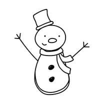Vinyl Wall Art Decal - Little Snowman- 7" x 6" - Cute Christmas Seasonal Decoration Sticker - Indoor Outdoor Wall Door Window Laptop Door Car Bumper Sticker Luggage Notebook Decor