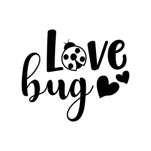Vinyl Wall Art Decal - Love Bug - 22" x 26" - Trendy Artistic Design Hearts Ladybug For Home Storefront Coffee Shop Couples Valentine's Day Decor Sticker
