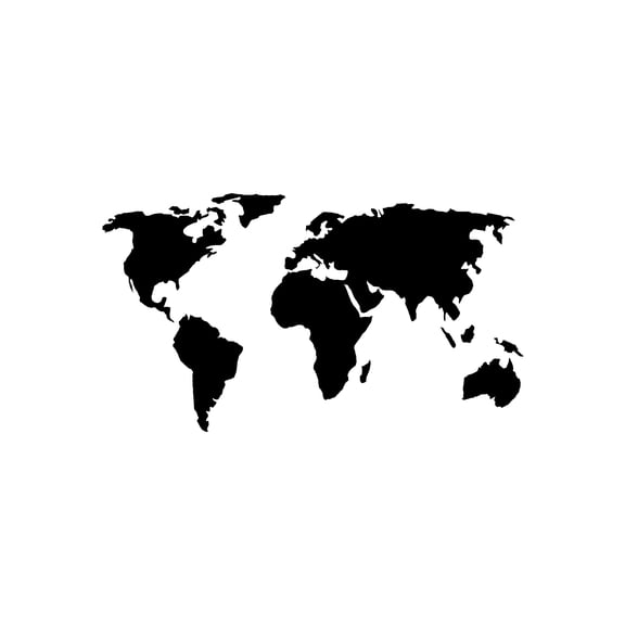 Vinyl Wall Art Decal - Map Of The World - 30" x 17" - Trendy Countries Of The World Sticker For School Kids Classroom Office Living Room Travel Coffee Shop Decor