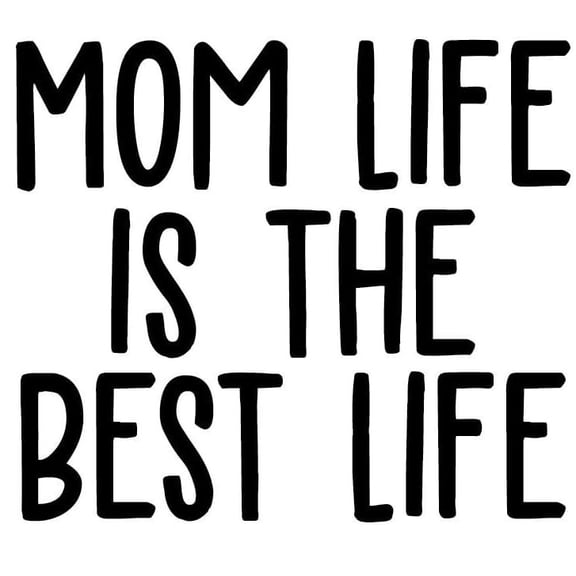 Vinyl Wall Art Decal - Mom Life Is The Best Life - 3.5" x 4" - Modern Trendy Cute Mother Quote For Laptop Light Switch Bedroom Luggage Car Bumper Sticker Computer Notebook Mug Decor