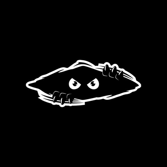 Vinyl Wall Art Decal - Monster In The Wall - 11" x 28.5" - Trendy Funny Halloween Season Design Sticker For Home Living Room Windows Entry Doors Storefront Coffee Shop School Spooky Decor