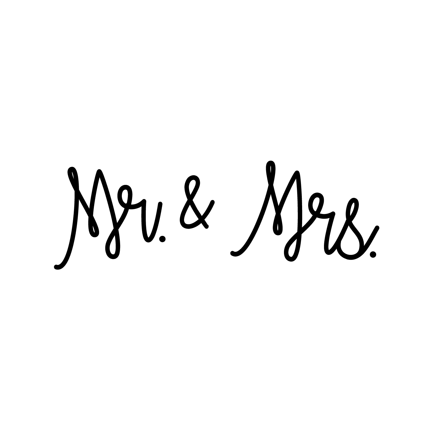 Vinyl Wall Art Decal - Mr and Mrs - 10