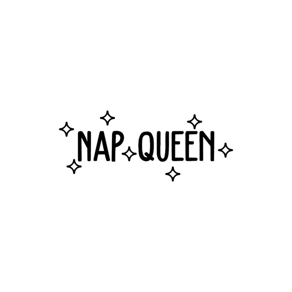 Vinyl Wall Art Decal - Nap Queen - 8" x 20" - Trendy Inspirational Cute Royalty Quote Sticker For Woman Teen Baby Girl Bedroom Home Kids Room Nursery Decor