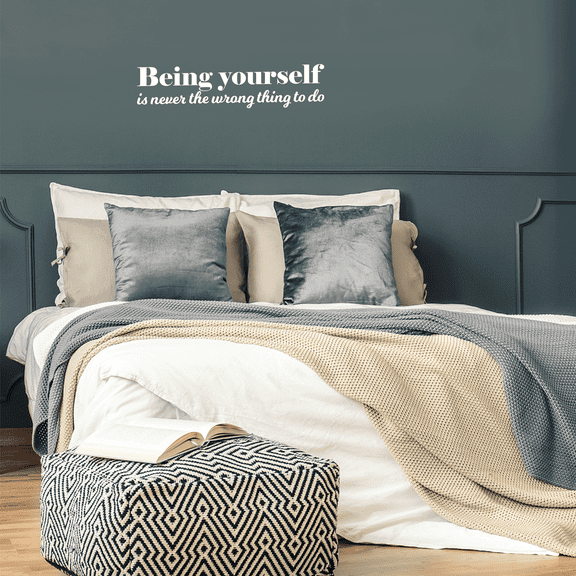 Vinyl Wall Art Decal - Being Yourself Is Never The Wrong Thing To Do  - 8" x 35" - Modern Inspirational Quote For Home Living Room Bedroom Office Decoration Sticker