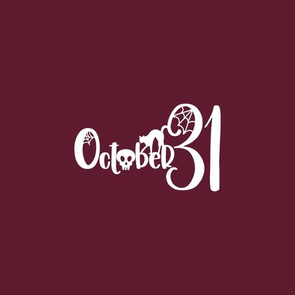 Vinyl Wall Art Decal - October 31 - 15" x 25" - Trendy Funny Halloween Season Design Sticker For Home Living Room Windows Entry Doors Storefront Coffee Shop School Spooky Decor