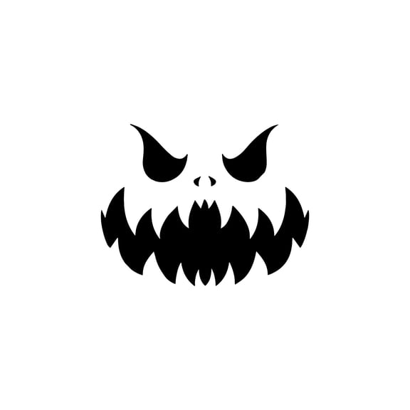 Vinyl Wall Art Decal - Pumpkin Face - 21" x 27" - Ghost Design Seasonal Halloween Quote Sticker For Entryway Storefront Office Window Living Room Scary Spooky Decor