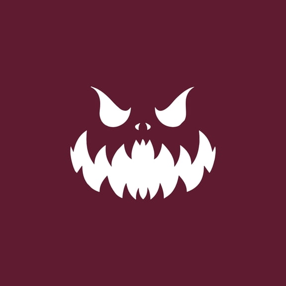 Vinyl Wall Art Decal - Pumpkin Face - 21" x 27" - Ghost Design Seasonal Halloween Quote Sticker For Entryway Storefront Office Window Living Room Scary Spooky Decor