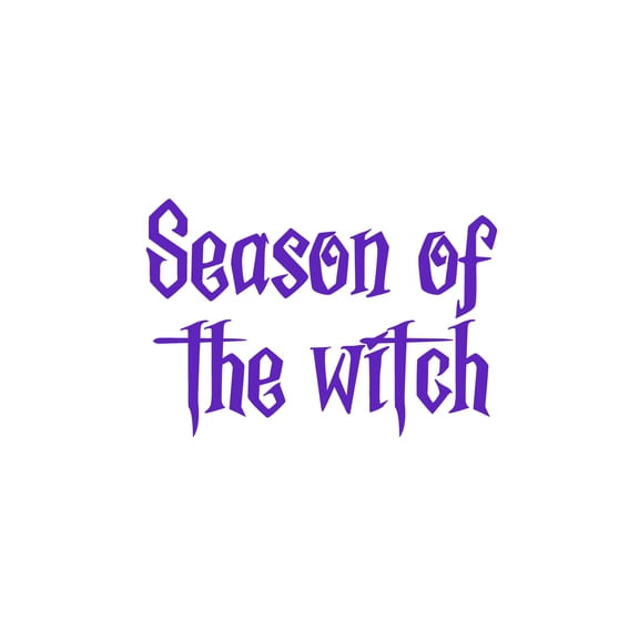 Vinyl Wall Art Decal - Season Of The Witch - 17" x 25" - Trendy Fun Halloween Quote Sticker For Home Bedroom Living Room Windows Doors Storefront Coffee Shop Office Spooky Decor