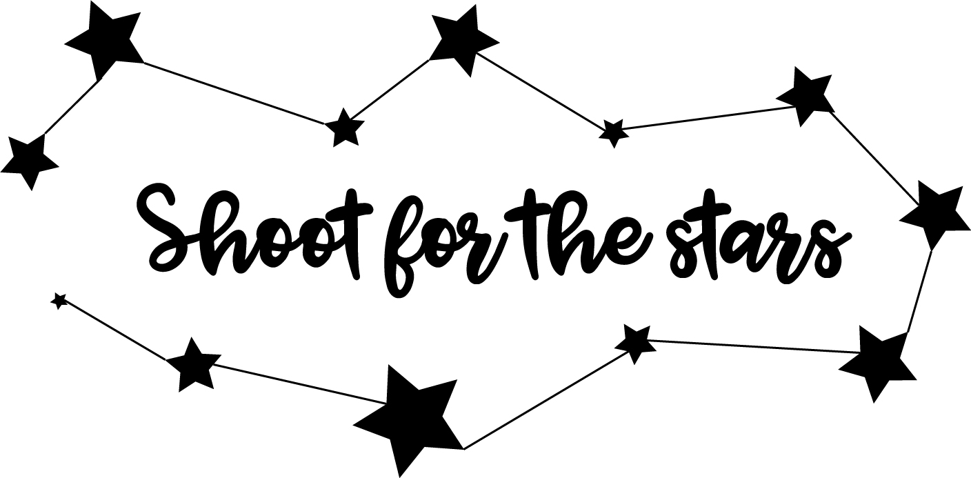 Vinyl Wall Art Decal Shoot For The Stars 18" x 36" Charming