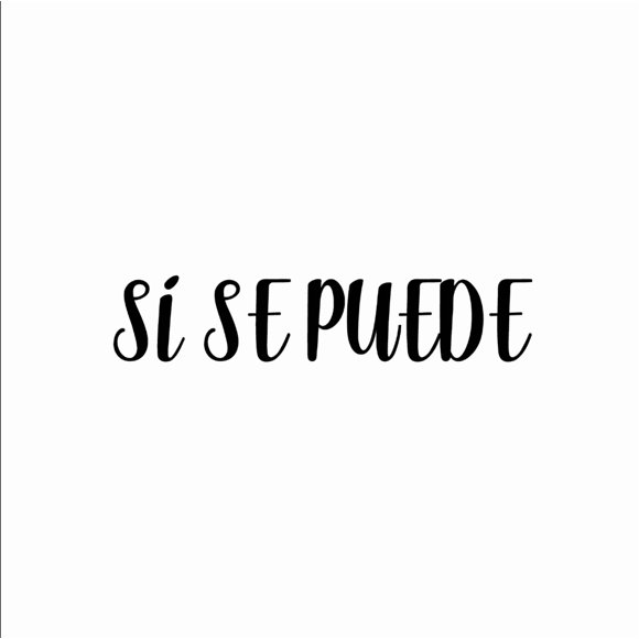 Vinyl Wall Art Decal - Si Se Puede / Yes You Can - 6" x 30" - Trendy Motivational Positive Spanish Quote Sticker For Bedroom Kids Room Playroom Living Room School Coffee Shop Office Gym Decor (Black)