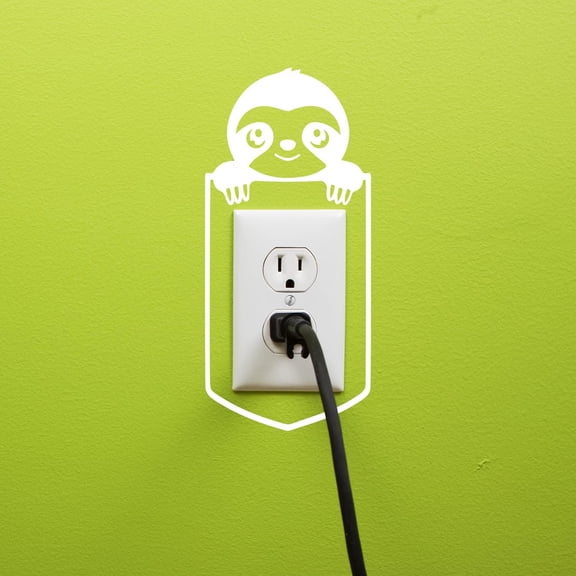 Vinyl Wall Art Decal - Sloth In The Pocket - 9" x 4" - Trendy Animal Design Sticker For Home Living Room Kids Room Playroom Nursery Office Light Switch Decor