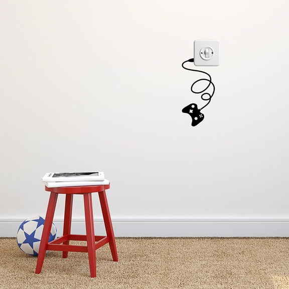 Vinyl Wall Art Decal - Small Game Controller - 7" x 3" - Gaming Accessory Decor For Light Switch Window Mirror Luggage Car Bumper Laptop Computer Peel And Stick Skin Sticker Designs