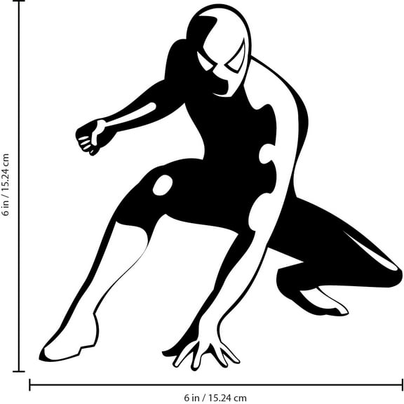 Vinyl Wall Art Decal - Spiderman Inspired - 6" x 6" - Super Hero Decor for Light Switch Window Mirror Luggage Car Bumper Laptop Computer Sticker Skin Designs for Boys Toddlers Teens