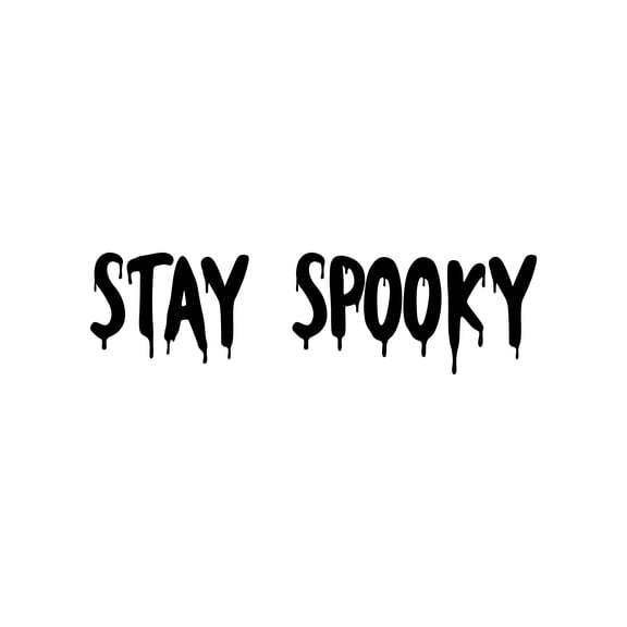 Vinyl Wall Art Decal - Stay Spooky - 8" x 29.5" - Trendy Humorous Halloween Seasonal Quote Sticker For Living Room Windows Doors Storefront Coffee Shop Fun Frightening Decor