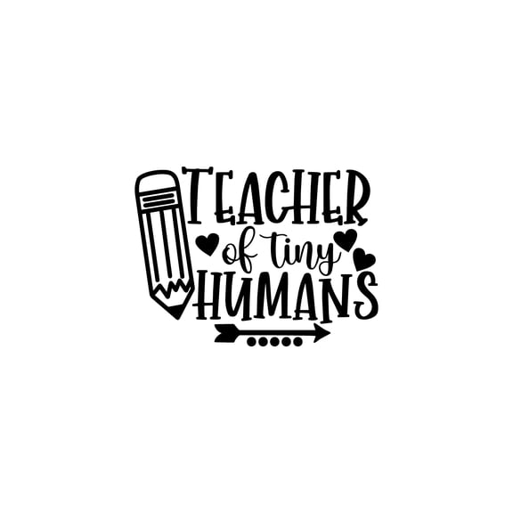 Vinyl Wall Art Decal - Teacher Of Tiny Humans - 17" x 23" - Modern Inspirational Educational Quote Sticker For Home School Kids Room Work Office Classroom Decor