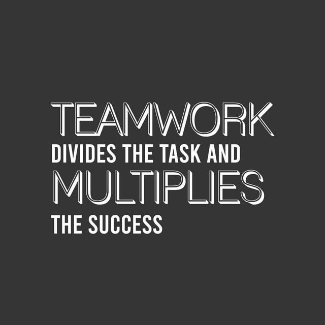 Vinyl Wall Art Decal - Teamwork Divides The Task And Multiples The ...