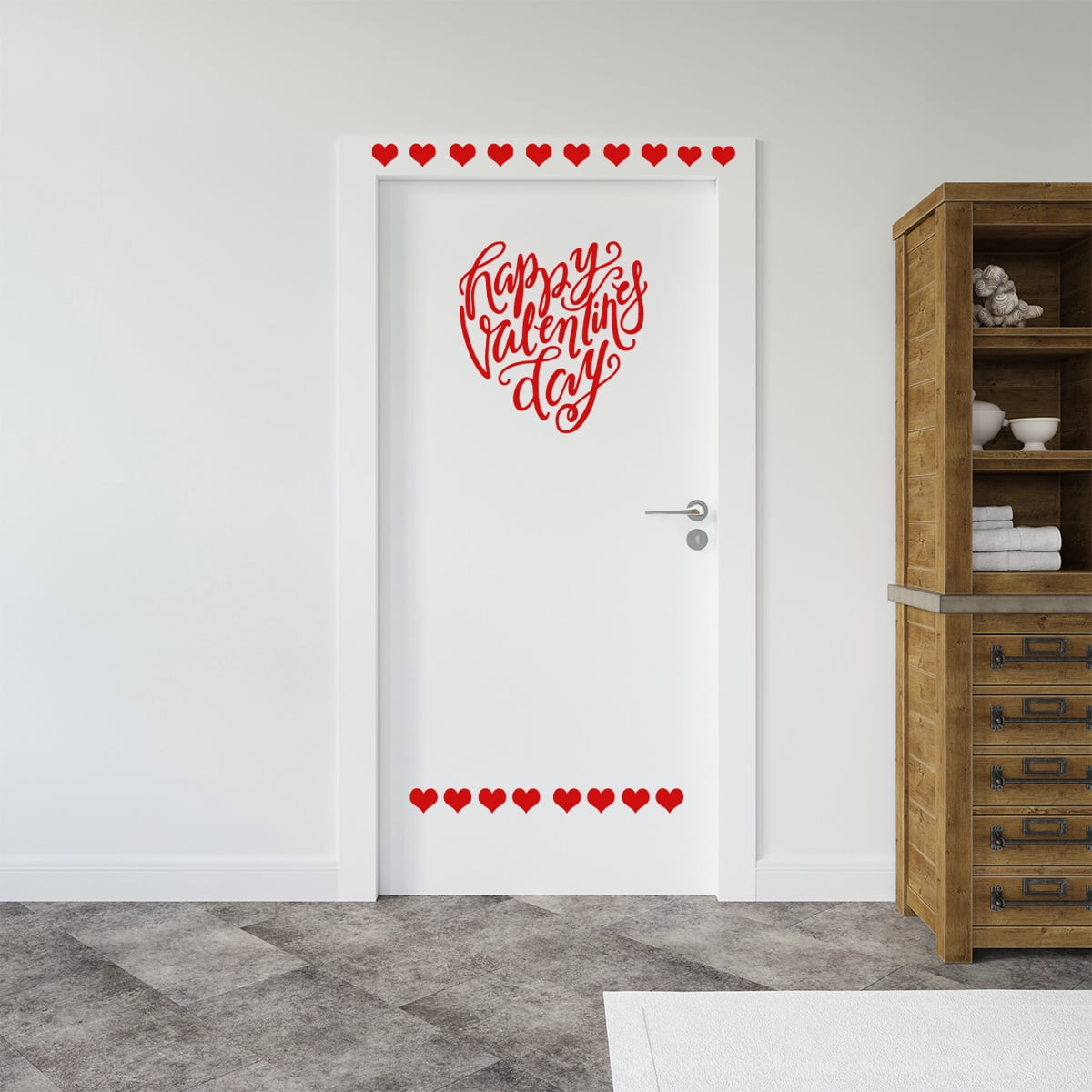 Vinyl Wall Art Decal - Valentine Heart calligraphy - 22" x 22" - Modern ...
