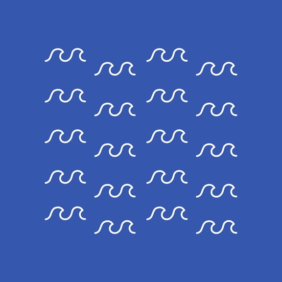 Vinyl Wall Art Decal - Waves Pattern - 40" x 14" - Trendy Cute Relaxing Ocean Design Stickers For Kids Room Playroom Bedroom Classroom Baby Nursery Living Room Decor